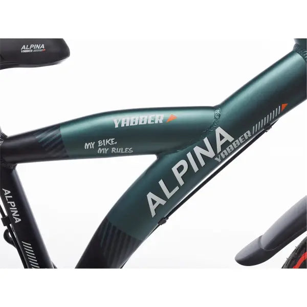 Alpina Yabber Jongensfiets 16" Remnaaf - Mat Zwart/Mat Groen