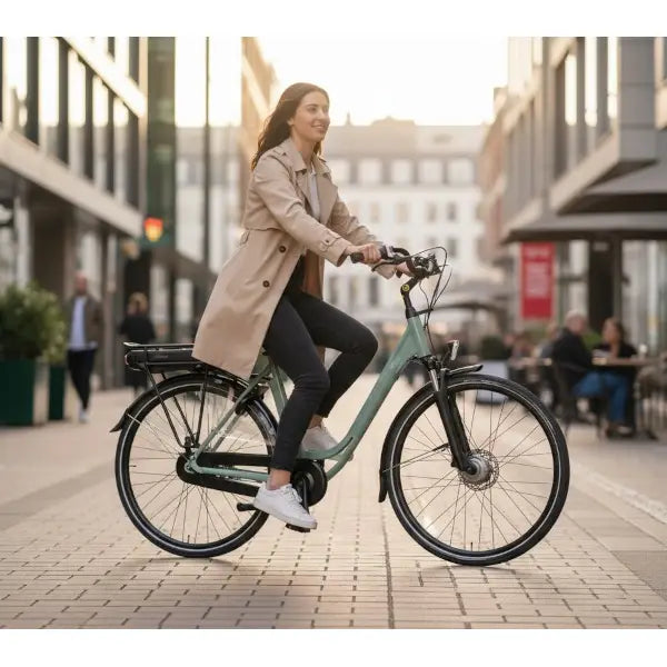 Avalon E-City E-Bike Dames 28" 49cm 7V - Emerald Groen