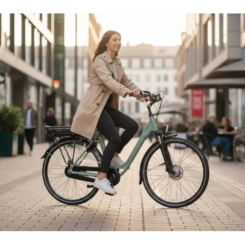 Avalon E-City E-Bike Dames 28" 49cm 7V - Emerald Groen