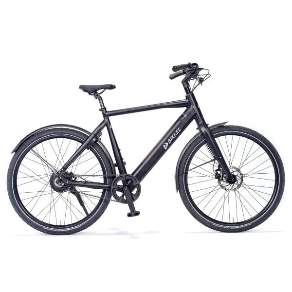 Bikkel Centro E-Bike Heren 53cm 1V Belt 375Wh - Mat Zwart