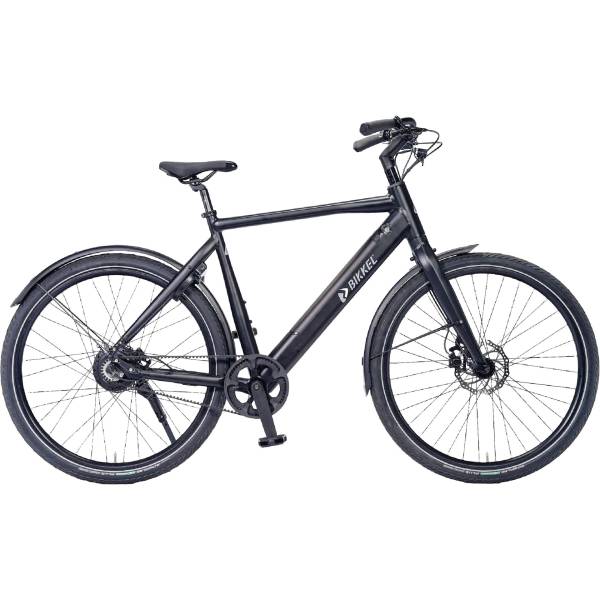 Bikkel Centro E-Bike Heren 53cm 1V Belt Disc 375Wh - Zwart