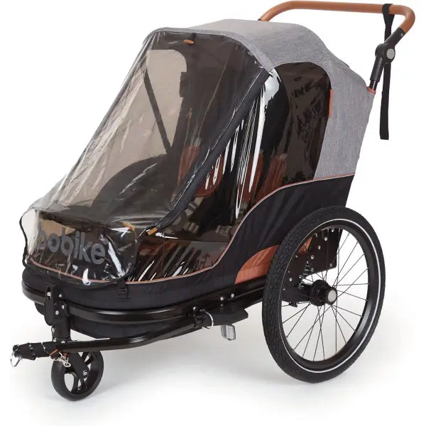 Bobike 2 in 1 Fietskar 2-Kinderen - Zwart/Grijs