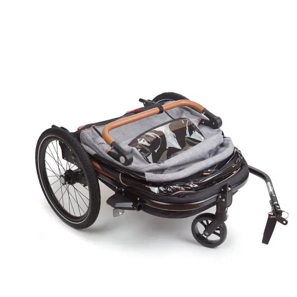 Bobike 2 in 1 Fietskar 2-Kinderen - Zwart/Grijs