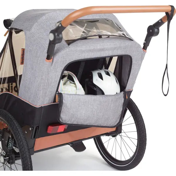 Bobike 2 in 1 Fietskar 2-Kinderen - Zwart/Grijs