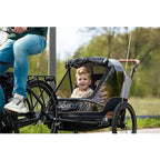 Bobike 2 in 1 Fietskar 2-Kinderen - Zwart/Grijs