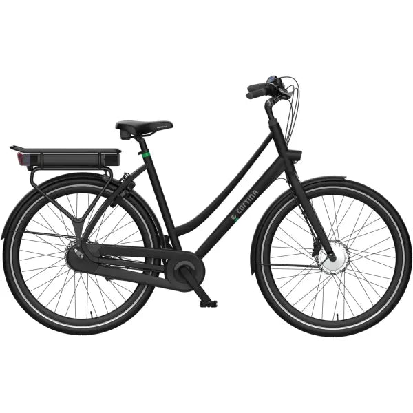 Cortina E-Tide Damesfiets 28" 53cm 7V SD FM - Mat Jet Zwart