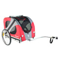 DoggyRide Original met As Koppeling Trekstang - Rood