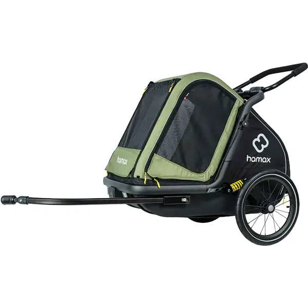 Hamax Pluto M Honden Fietskar 20" - Groen/Zwart