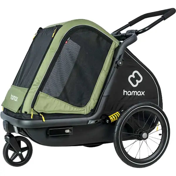 Hamax Pluto M Honden Fietskar 20" - Groen/Zwart
