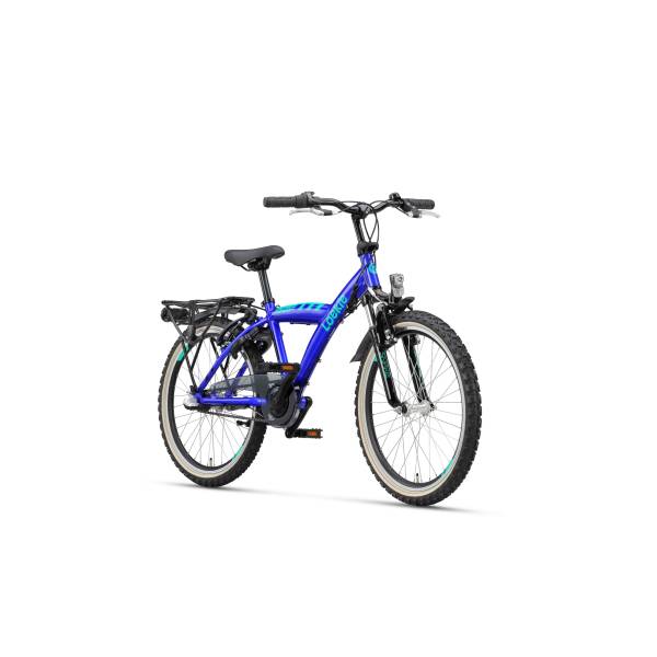 Loekie Snake Jongensfiets 22" 34cm 3V - Blauw