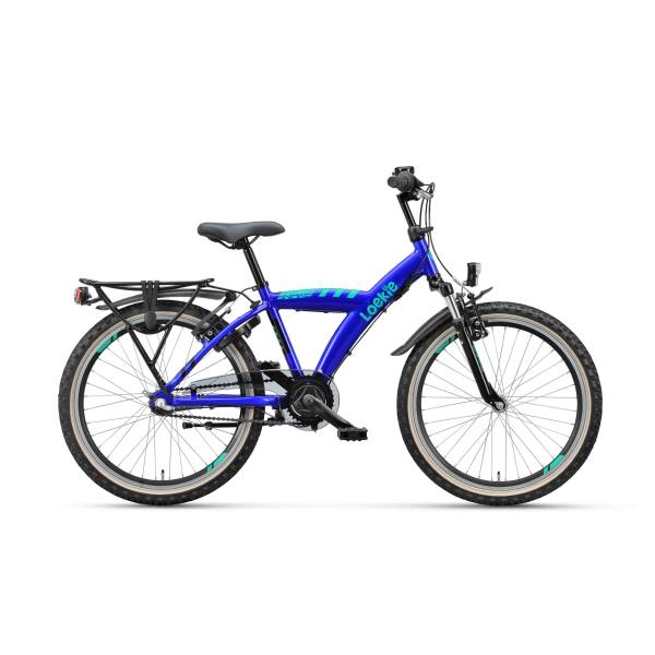 Loekie Snake Jongensfiets 22" 34cm 3V - Blauw