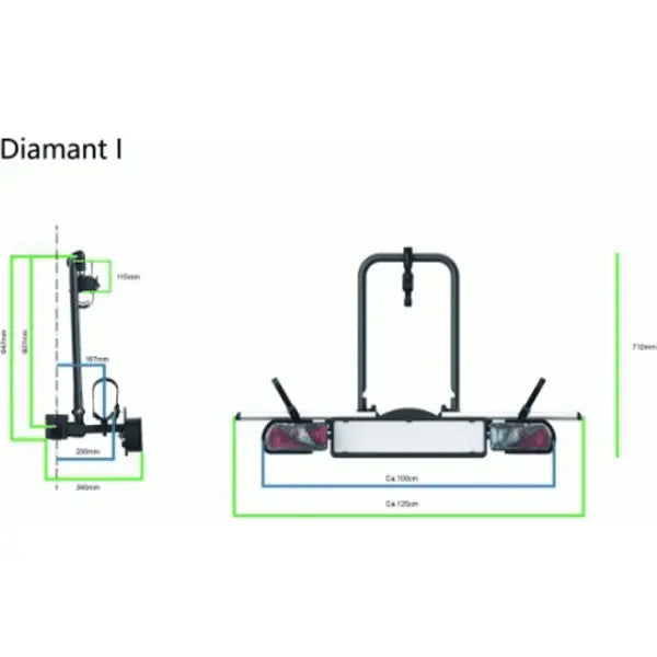 Pro User Diamant 1 Fietsendrager 1-Fiets - Zilver